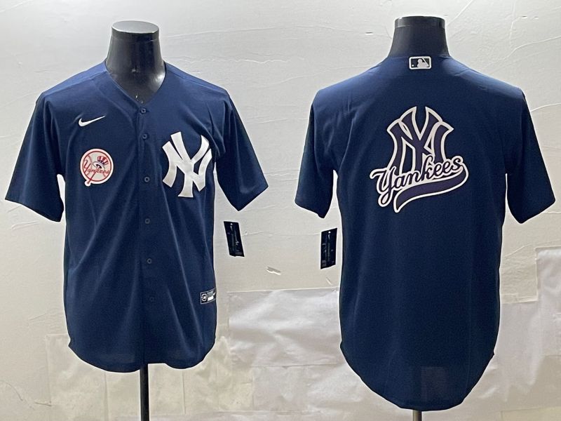 Men New York Yankees Blank Black Game 2025 Nike MLB Jersey style 8->new york yankees->MLB Jersey